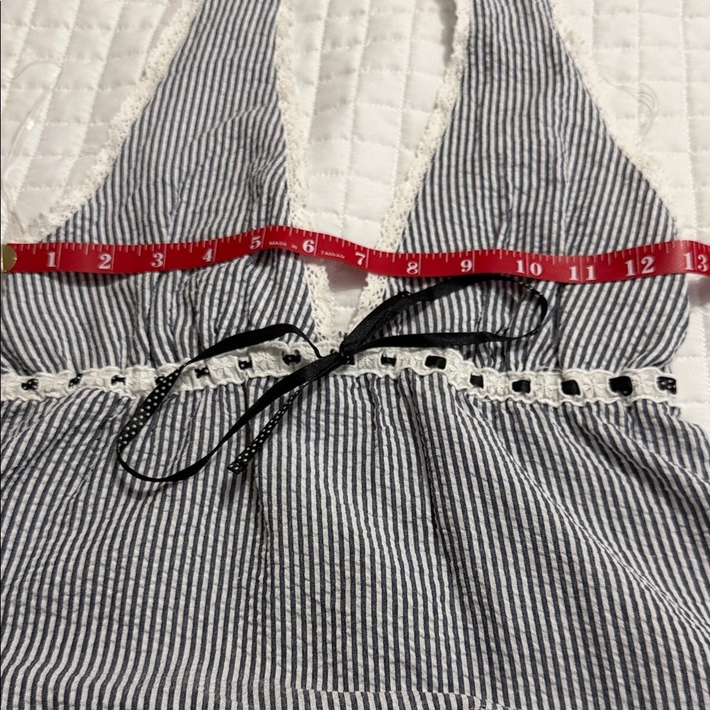 PacSun Navy and White Striped Halter Tank - Picture 5 of 9